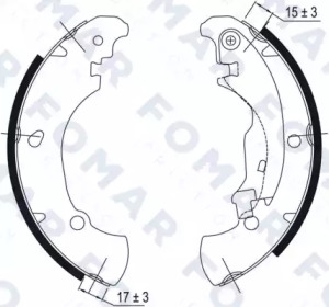 Комлект тормозных накладок FOMAR Friction FO 9044